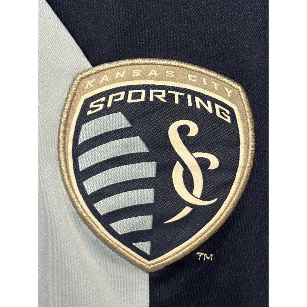 Sporting Kansas City 2013 MLS Adidas Soccer Jersey Climacool Two Tone Blue Large - Picture 5 of 7